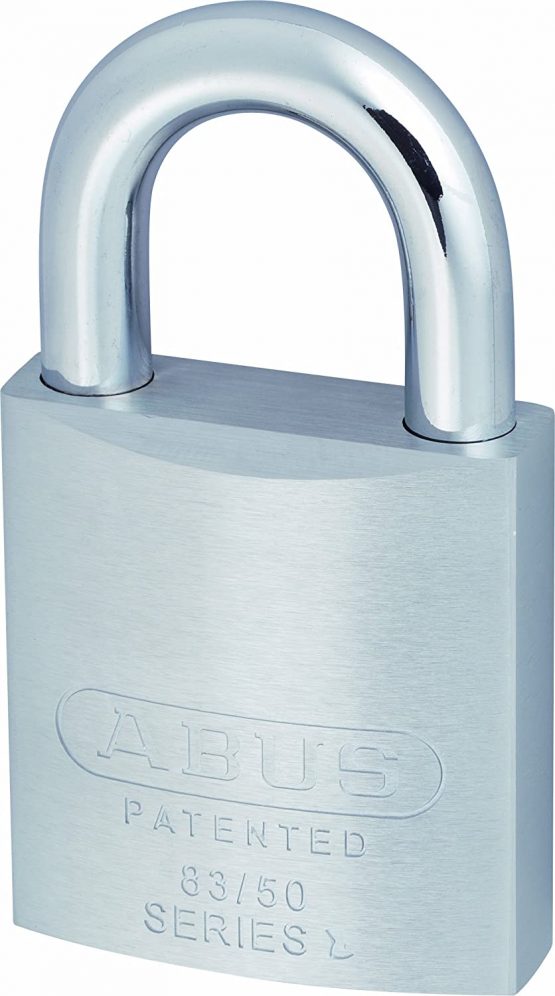 ABUS 8350C 83/50 50mm Chrome Plated Brass Padlock Carded - Image 2