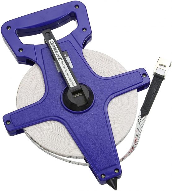 Silverline MT46 Open Reel Surveyors Tape Measure 50m
