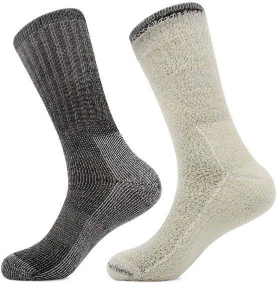 Vihir Men's Cushioned Thick Merino Wool Crew Sock for Skiing, Trekking, Hiking - Image 2