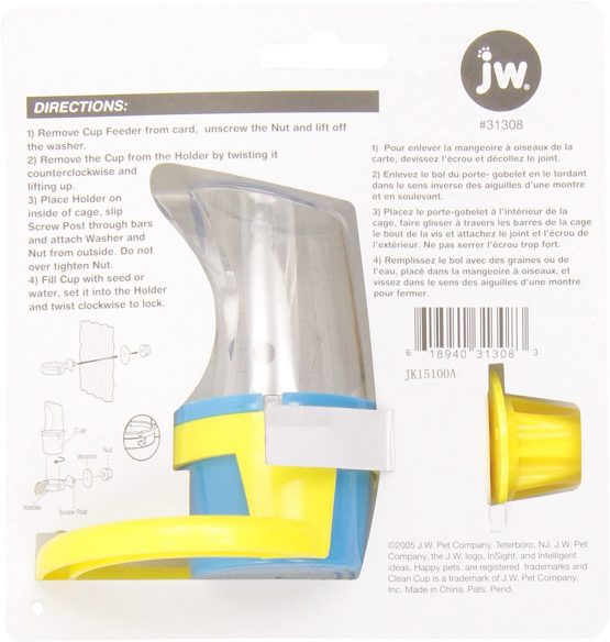 JW Clean Cup Feed and Water Cup Small - Image 4