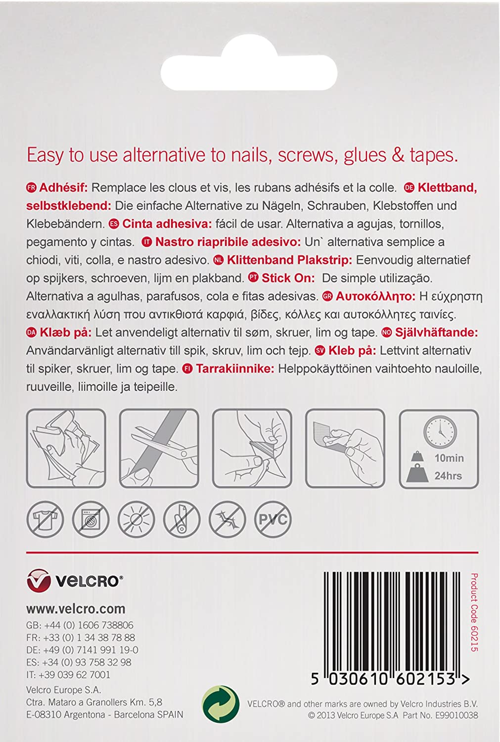 VELCRO Brand Stick On Black - Image 2