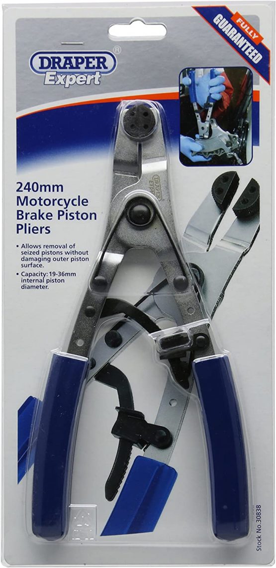 Draper 30838 Expert Motorcycle Brake Piston Plier Professional Tool, 240mm