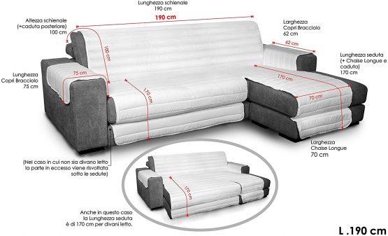 ELEGANT CDDX-penisola-Grigio chiaro – 190, Light Grey, 190cm - Image 2