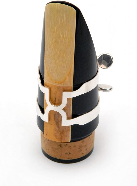 Rico Silver Plated H-Ligature and Cap for Bass Clarinets with Selmer Style Mouthpiece - Image 4