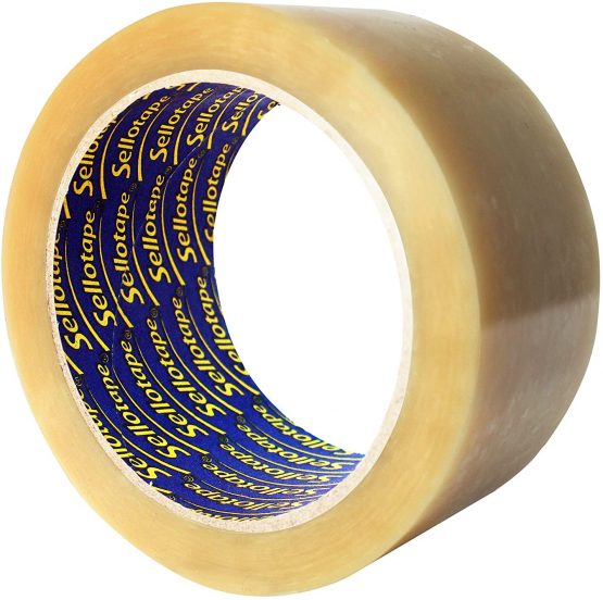 Sellotape Case Sealing Tape Vinyl Ref 8517, 50 mm x 66 m - Clear, Pack of 6