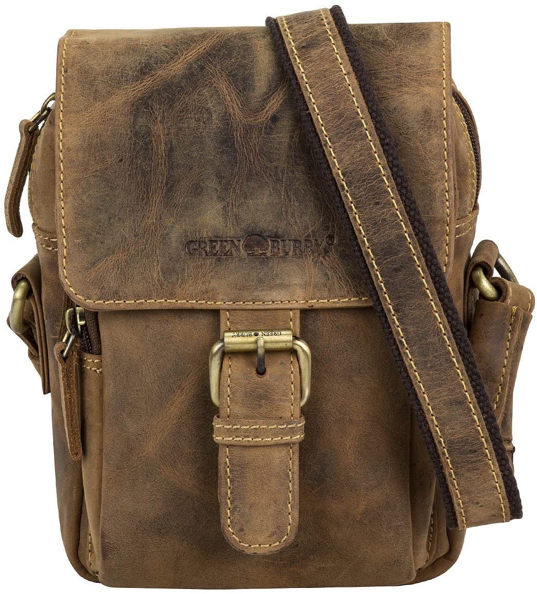 Greenburry Vintage shoulder bag leather 15 cm, Brown