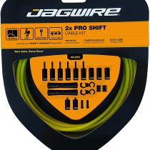 Jagwire - Universal 2X Pro Shift Kit |for Road, MTN, and Gravel Bike | SRAM and Shimano Shifter Compatible, Polished Stainless Cables, 10 Color Options