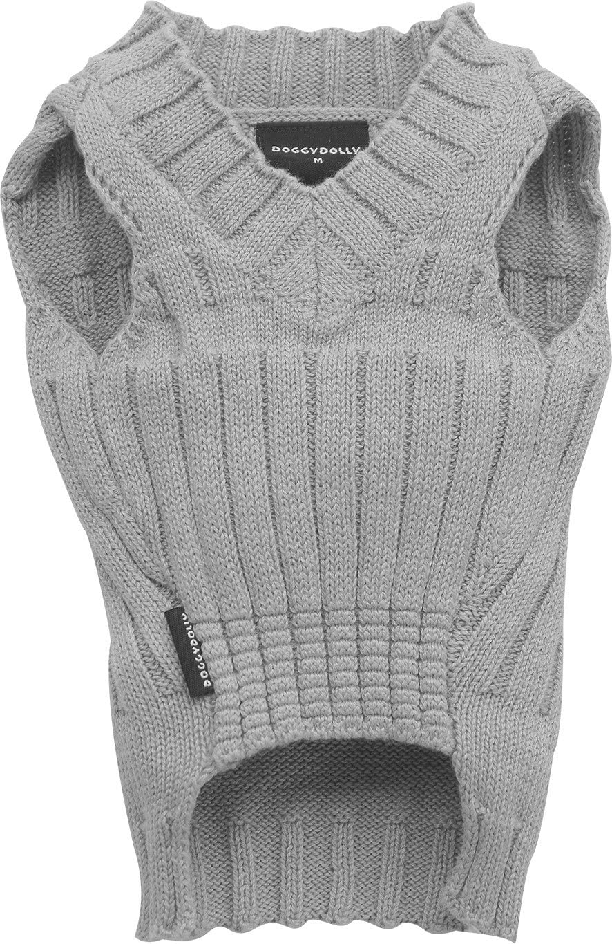 Doggydolly W073 Knitted sweater for dogs gray, winter, size: L, Large