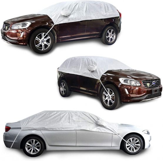 RunSnail Waterproof Frost Car Cover, Anti UV Windproof Half Thick Car Cover, UV Protection for Windshield, Side/Rear Window, Mirror Cover Protector - Image 3