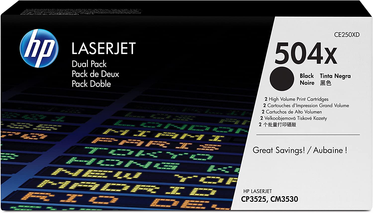HP CE250XD (504X) Toner black, Dual Pack (High Yield)