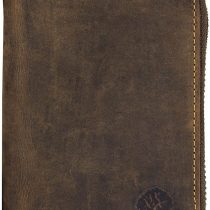 Green Burry Zipper Wallet Brown