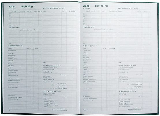 Collins EAB1 Essential Accounts Book, Green - Image 2