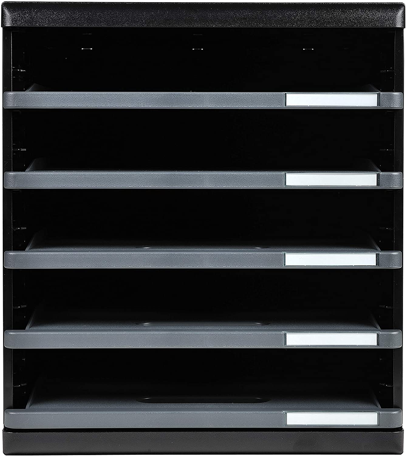 Exacompta, Ref 303714D, Modulo A4 EcoBlack, 350 x 288 x 320mm in Size, 5 Open Drawers (54mm Height), Smooth Opening with Stop