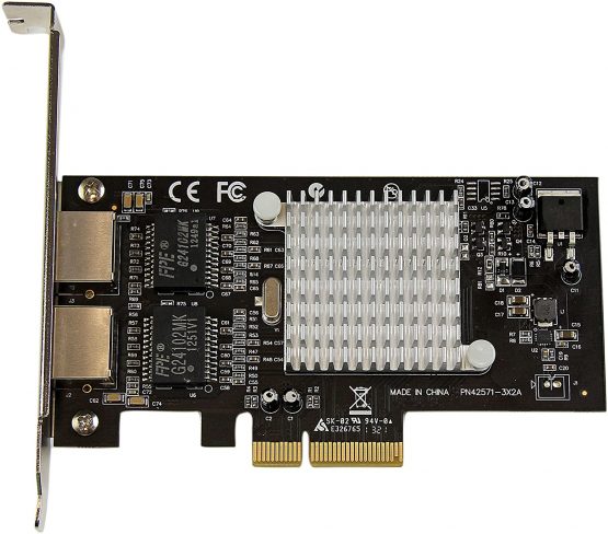 StarTech 2 Port PCIe Network Card - RJ45 Port - Intel i350 Chipset - Ethernet Server / Desktop Network Card - Dual Gigabit NIC Card (ST2000SPEXI) - Image 2