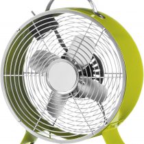 Premier Housewares Portable Retro Desk Fan with 2 Speeds, Lime Green