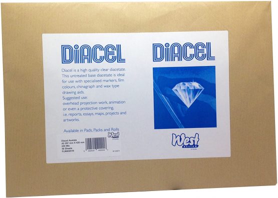 Diacel A3 297 x 420mm 250 Micron Acetate (Pack of 50)