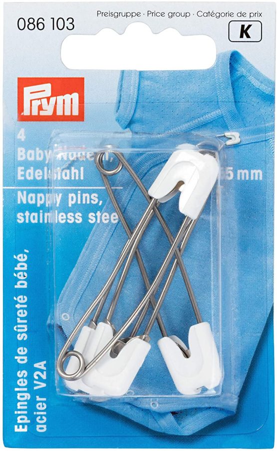 Prym 086153 Baby Safety Pins 55 mm White Pack of 200 Stainless Steel - Image 3