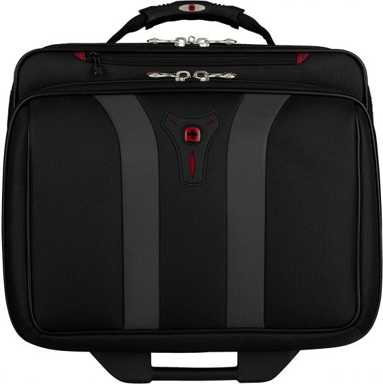 Wenger 600659 GRANADA 17 Inch Wheeled Laptop Case, Padded Laptop Compartment and Overnight Compartment in Black/Grey {24 Litre} - Image 3
