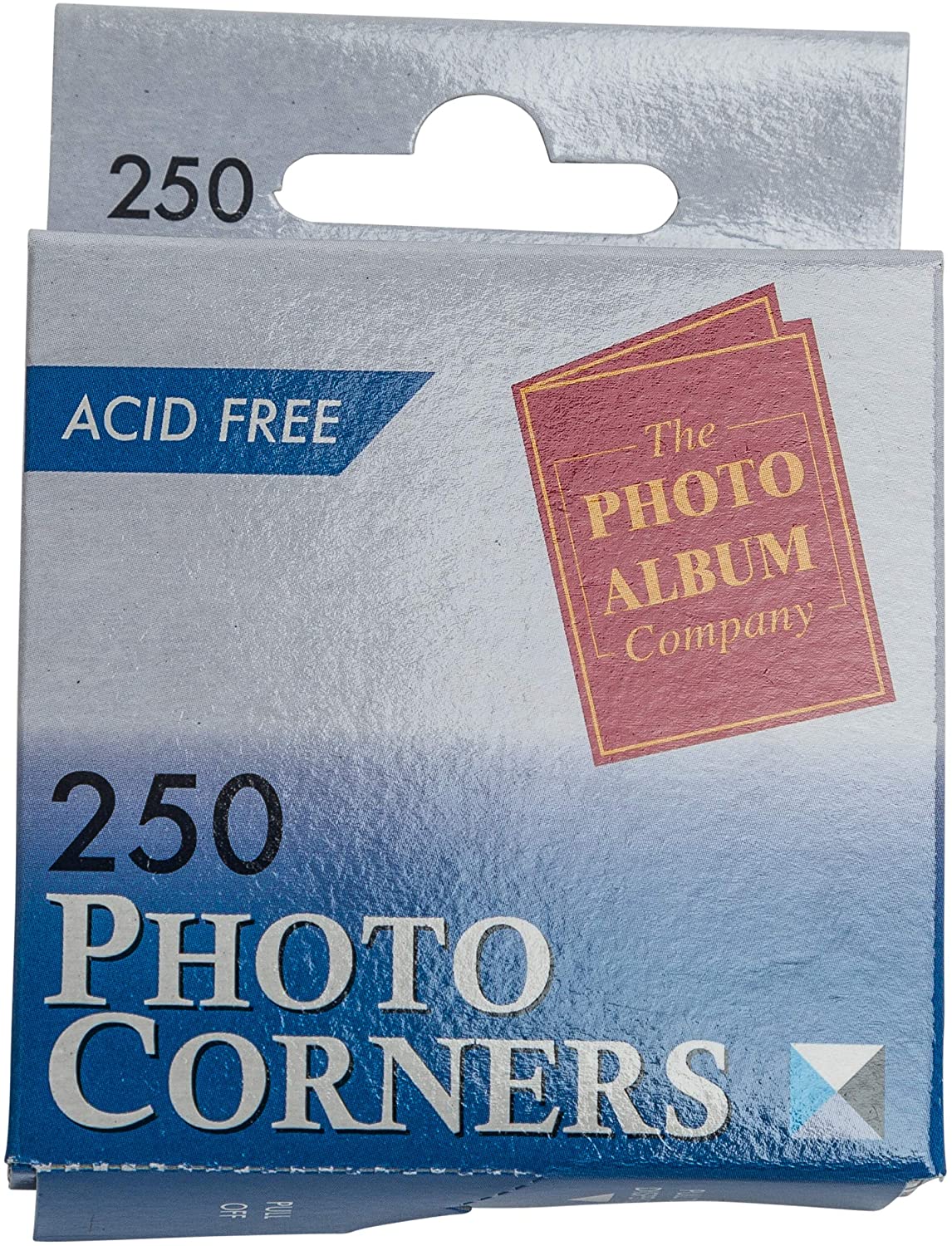 Hampton Frames Dispenser Box with 250 Photograph Photo Corner - Clear, White, 4 x 6 inches