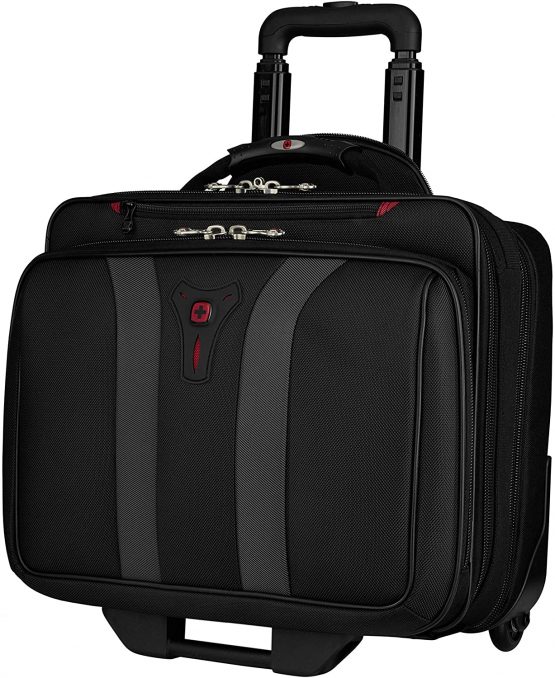 Wenger 600659 GRANADA 17 Inch Wheeled Laptop Case, Padded Laptop Compartment and Overnight Compartment in Black/Grey {24 Litre} - Image 2