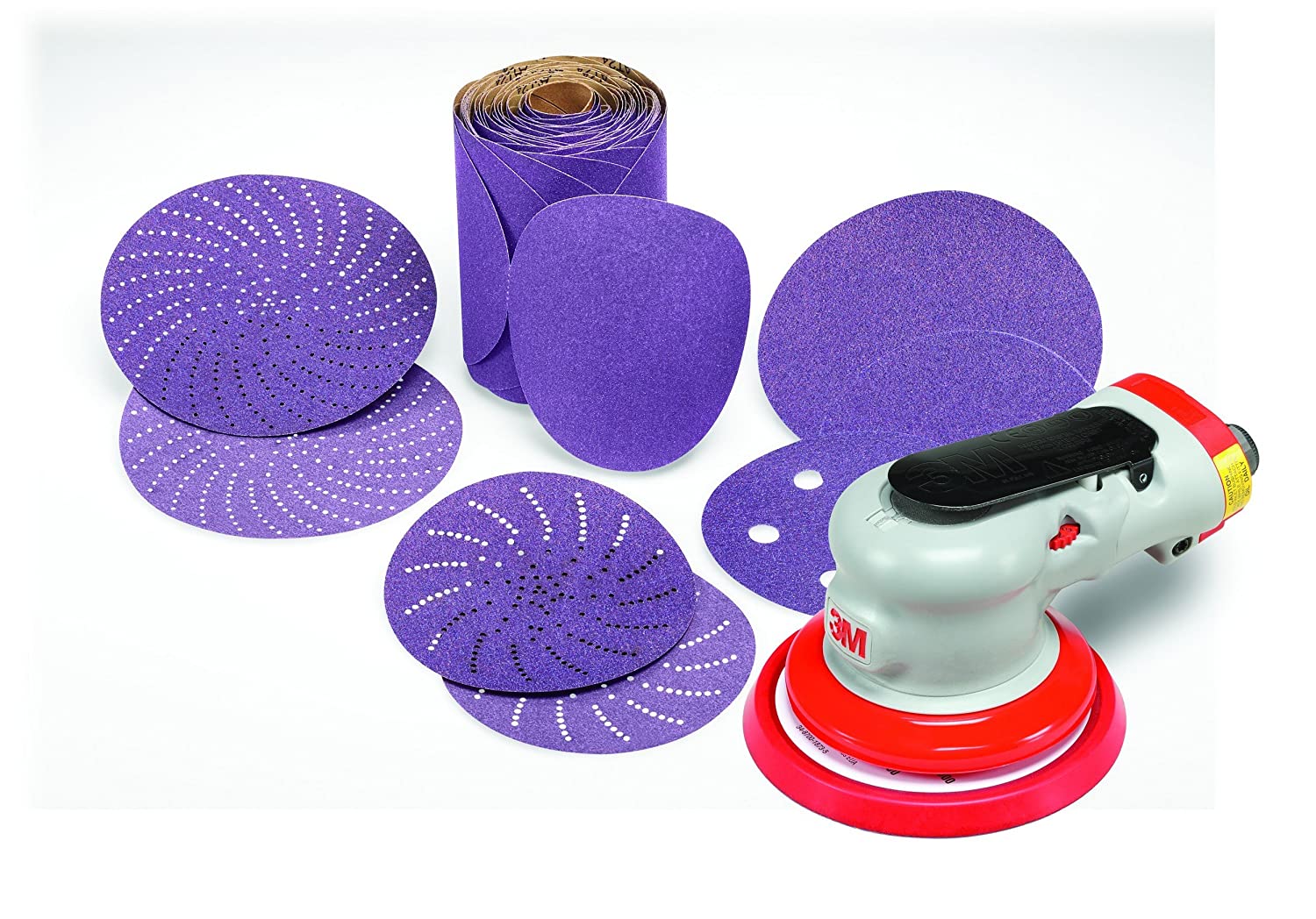 3M Xtract Cubitron II Film Disc 775L, 127 mm, 80+, Clean Sand, 50 Discs per Pack, Purple - Image 3