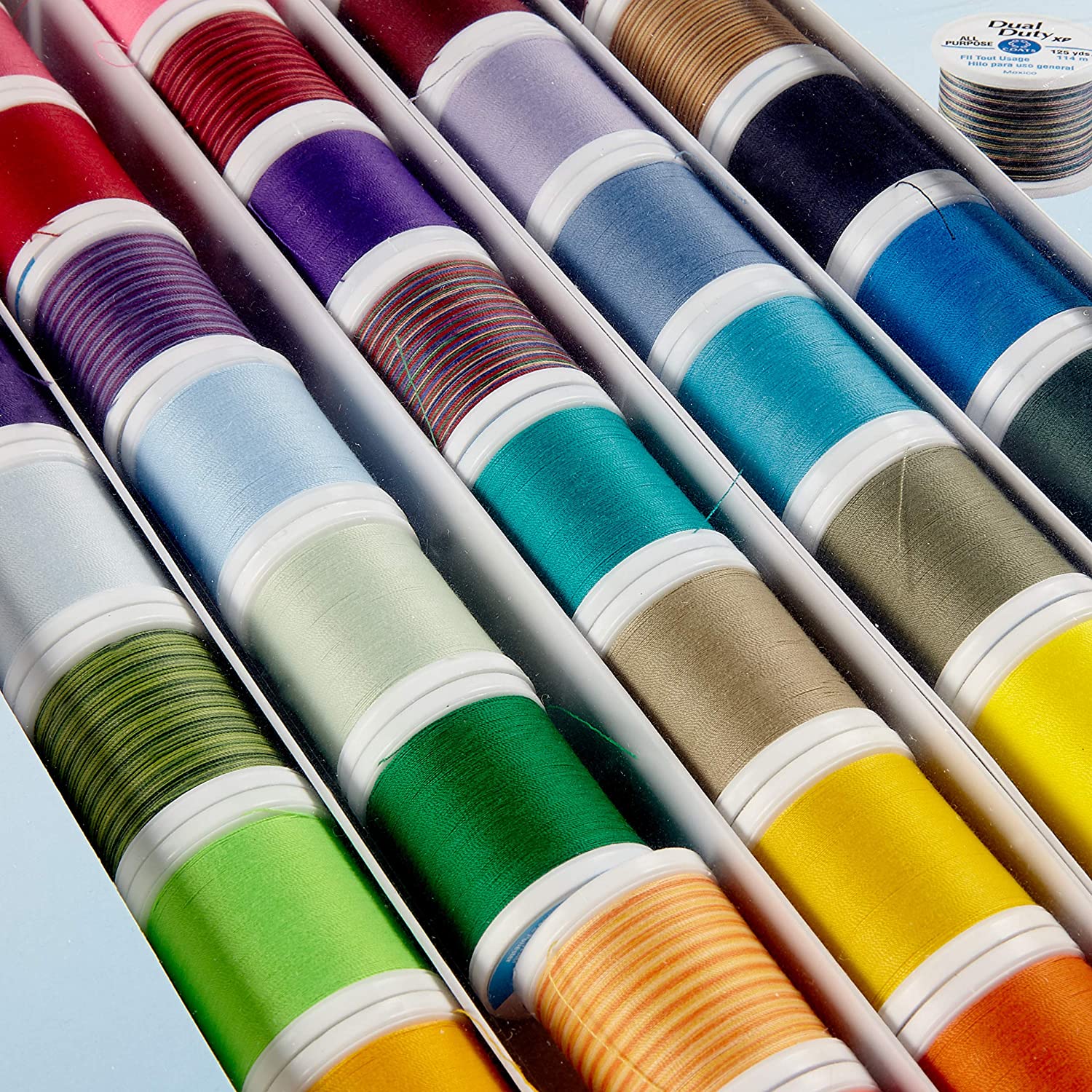 Coats: Thread & Zippers Dual Duty XP General Purpose Thread Assortment, Pack of 50, Purple - Image 2