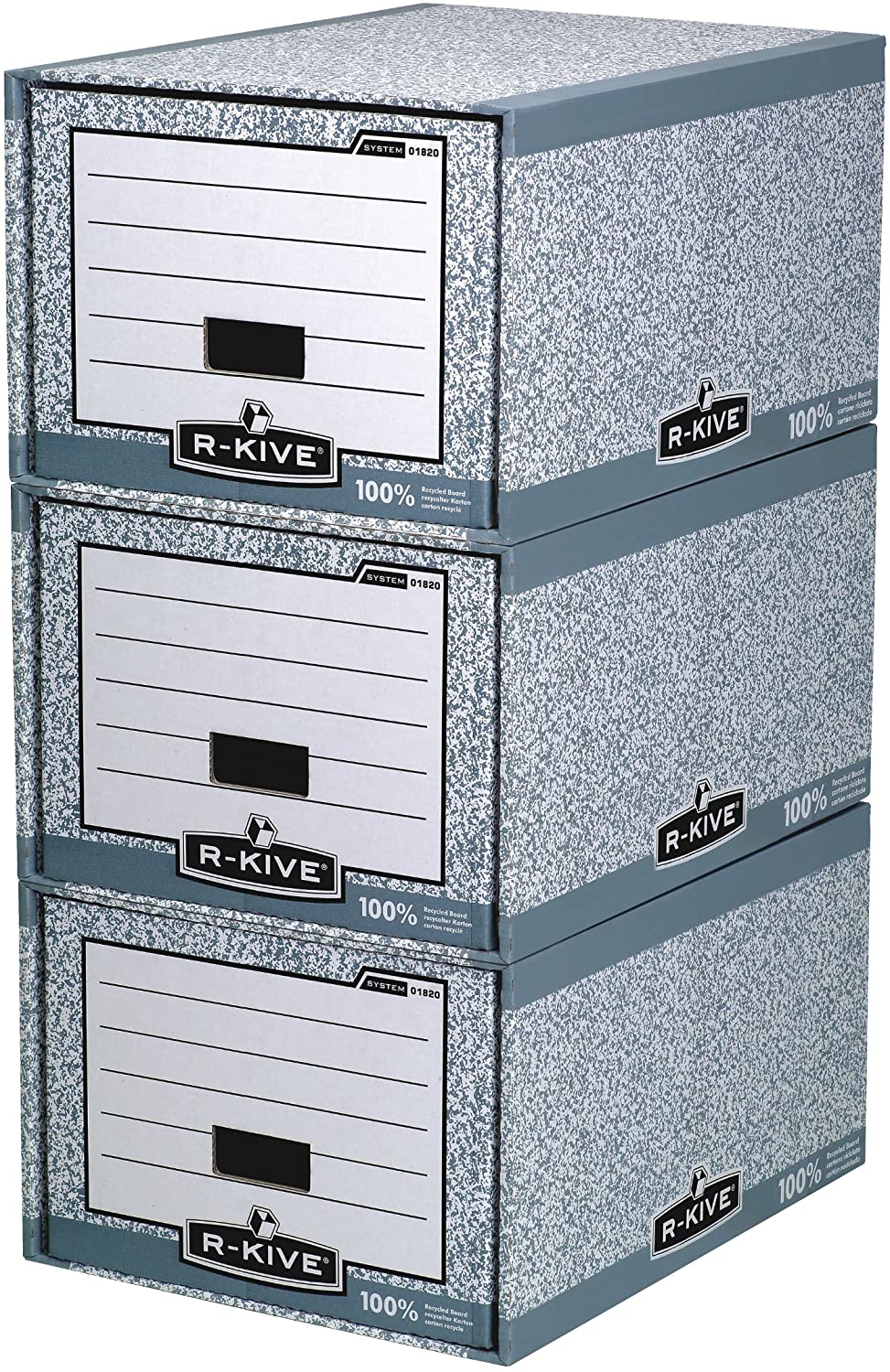 Fellowes R-Kive System Storage Drawer, Grey, Pack of 5 - Image 4