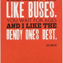 Hallmark Shoebox Comedy Card Sixth Form Poet 'Girls & Buses' - Medium [Old Model]