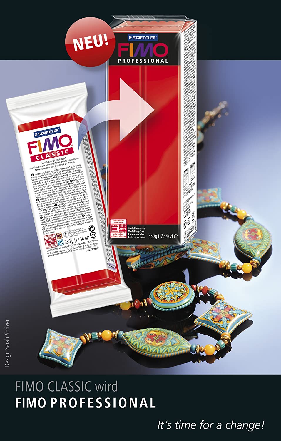Fimo Professional Modelling Clay, Orange, 350 g - Image 2