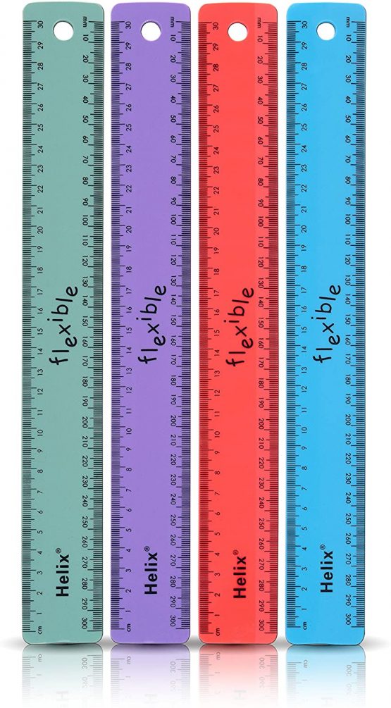 Helix 30cm Coloured Flexible Ruler (Assorted Colours) - Image 2