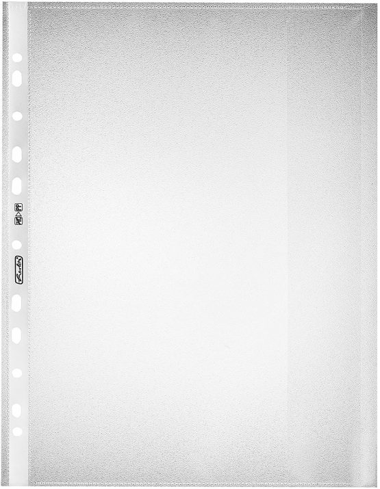 Herlitz A4 Embossed Punched Pocket Document Protector (10 Pieces) - Image 2