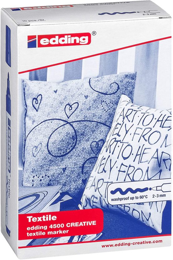 edding 4500 CR Textile Marker - Carmine (Pack of 10) - Image 3