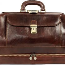 Time Resistance Full Grain Leather Doctor Bag Medical Bag Vintage Style Briefcase