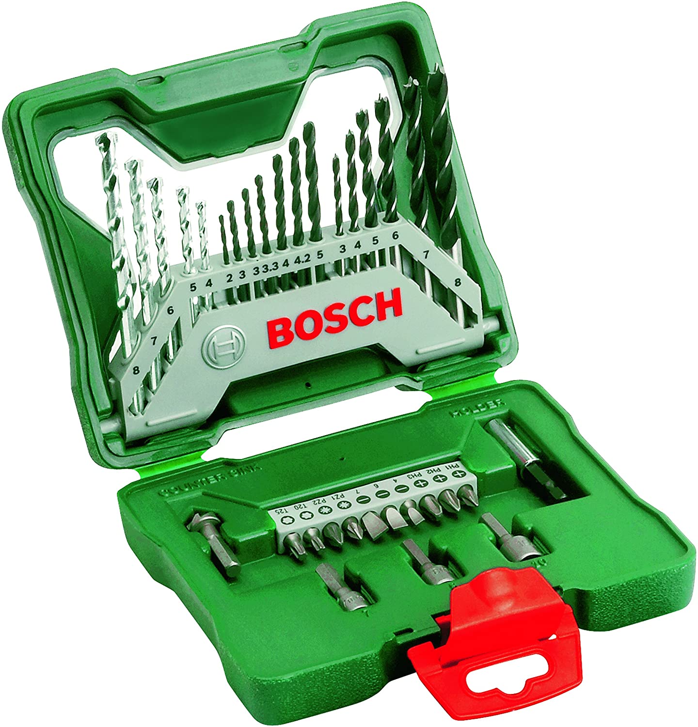 Bosch 33pc. X-Line Drill and Screwdriver Bit Set (for Wood Masonary and Metal, Accessories Drill and Screwdriver) - Image 2
