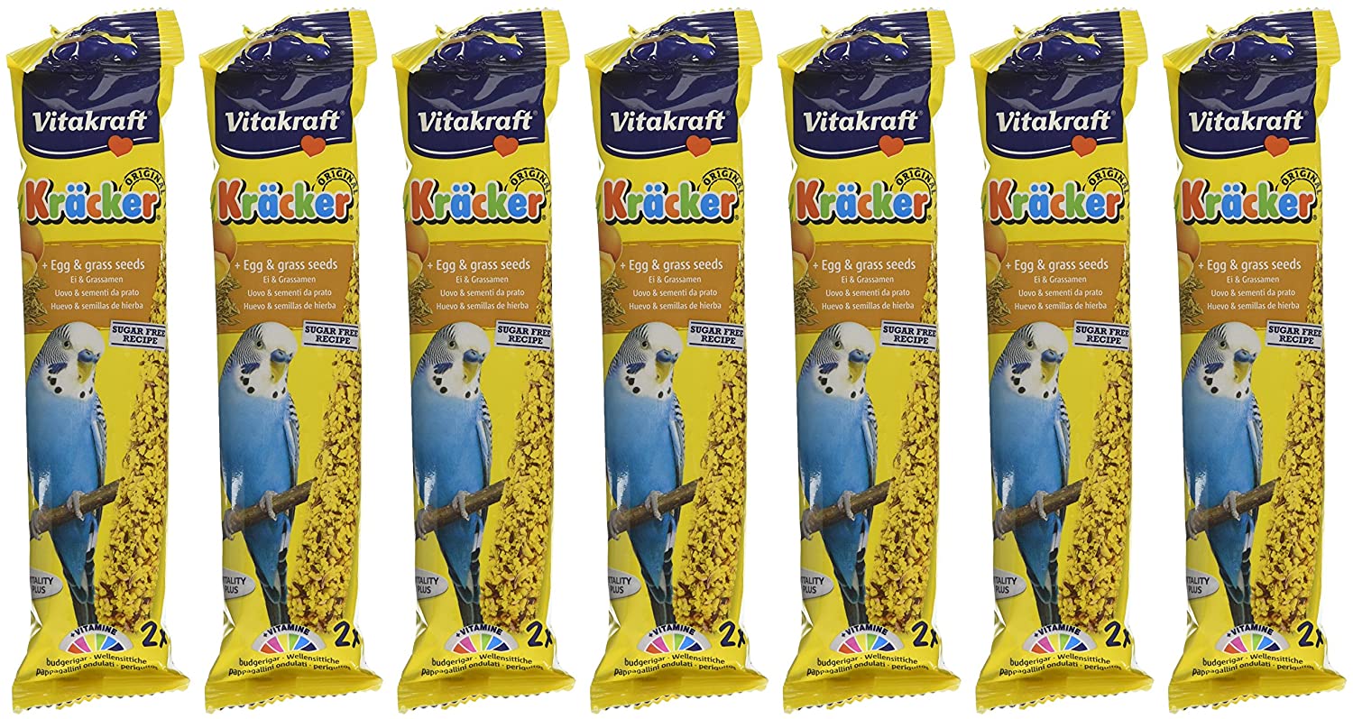 Vitakraft Budgie Kracker Bird Food Egg-Grass Seeds, Pack of 7, 4 g (Pack of 7) - Image 4