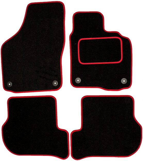 Sakura SS4694RD Carpet Floor Mat, Red Trim