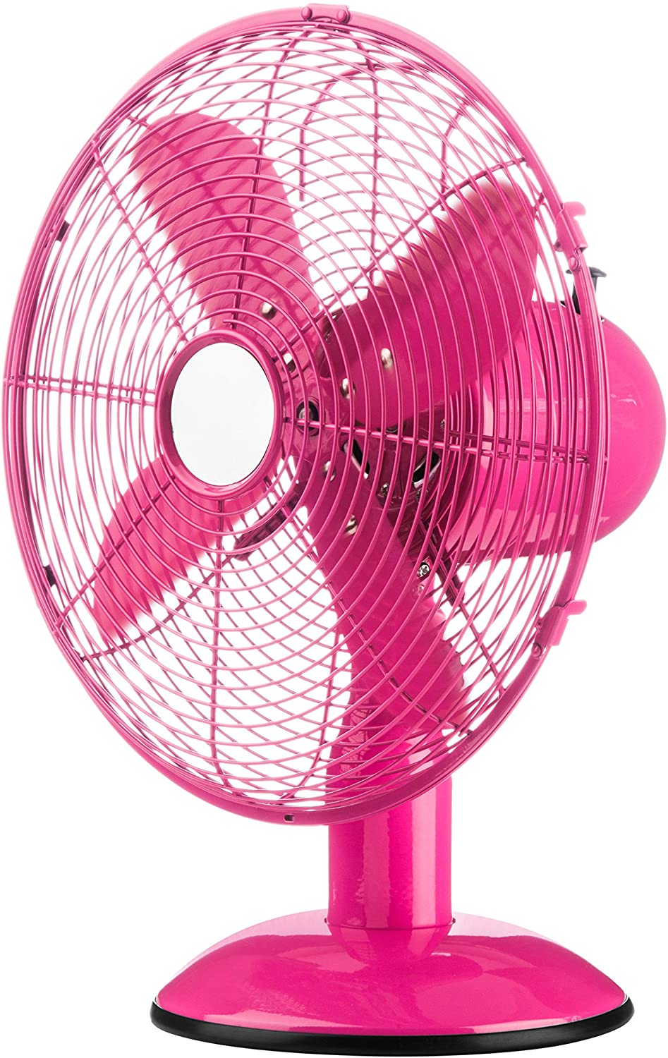 Premier Housewares Oscillating Desk Fan with 3 Speeds, Hot Pink – BigaMart