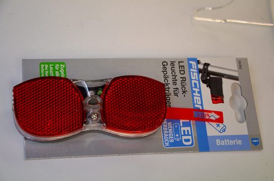 fischer battery LED Rack Rear Light – Orange, One Size - Image 3