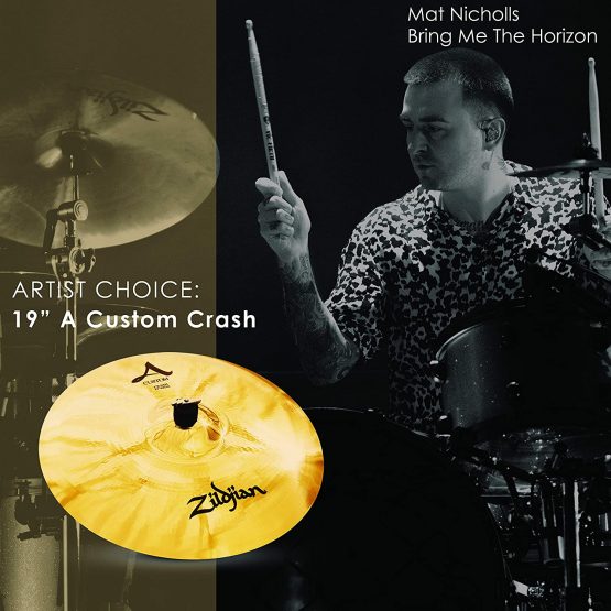 Zildjian A Custom Series - 19 Inch Crash Cymbal - Brilliant finish - Image 2