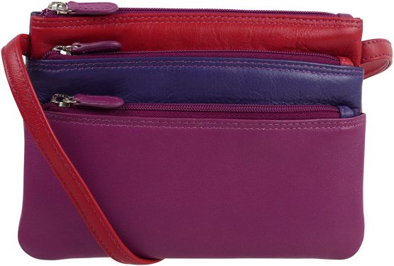 Graffiti/Golunski Small Leather Cross over Body Bag Style 7156 multi