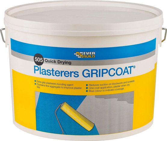 Everbuild 505 Quick Drying Plasterers Grip Coat, Blue, 10 Litre