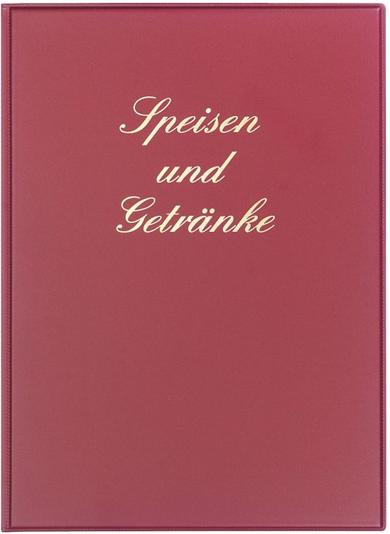 Herlitz 10066645 Menu Folder A4 Plastic Wine Red (German Text)