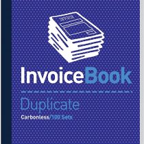 Challenge 210 x 130 mm Duplicate Book Carbonless Invoice without Vat/Tax, 100 Pages, Set of 5