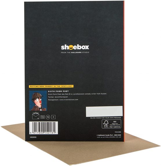 Hallmark Shoebox Comedy Card Sixth Form Poet 'Girls & Buses' - Medium [Old Model] - Image 2