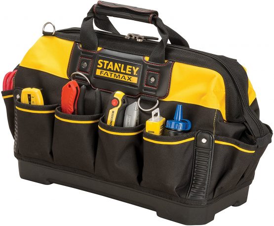 STANLEY FATMAX Technician Tool Bag, Heavy Duty 600 Denier and Leather, Multifunctional Tool Storage Organiser, 18 Inch, 1-93-950 - Image 3