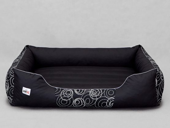 Hobbydog Cordura Fabric Durable Prestige Dog Bed, Large, Black with Wheels