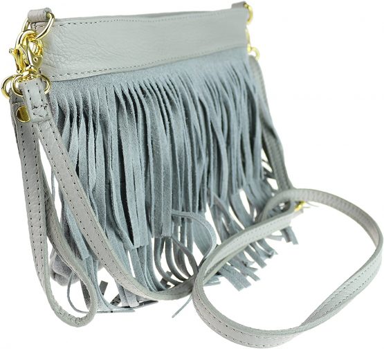 Girly Handbags Italian Suede Leather Shoulder Bag Tassel Crossbody Women - Image 2