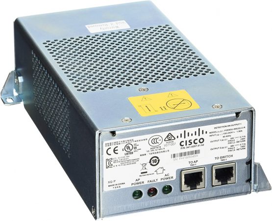 Cisco Aironet Power over Ethernet Injector, Provides up to 80W, 90-Day Limited Hardware Warranty (AIR-PWRINJ1500-2=)