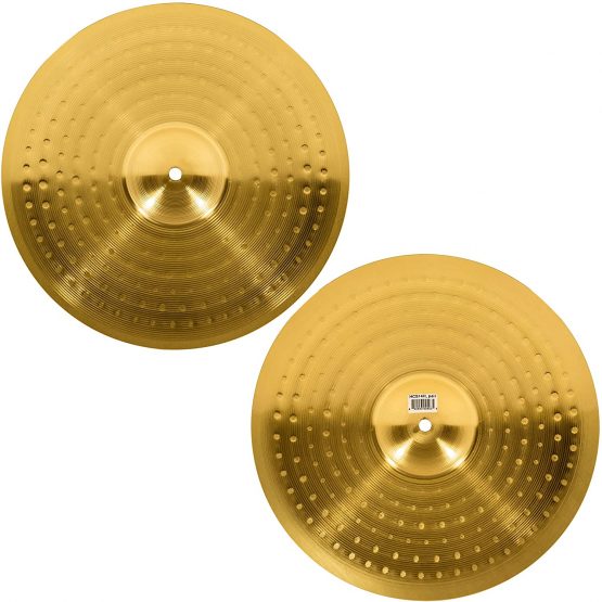 Meinl Cymbals HCS 14 inch (35,56cm) Hi-hat cymbals for Drum Set – Pair – Traditional Finish Brass, Made In Germany (HCS14H) - Image 3