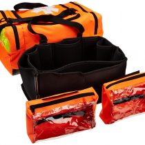 Primacare KB-4135-O First Responder Bag for Trauma, Professional Compartment Kit Carrier for Emergency Medical Supplies, Orange, 21x15x5 inches